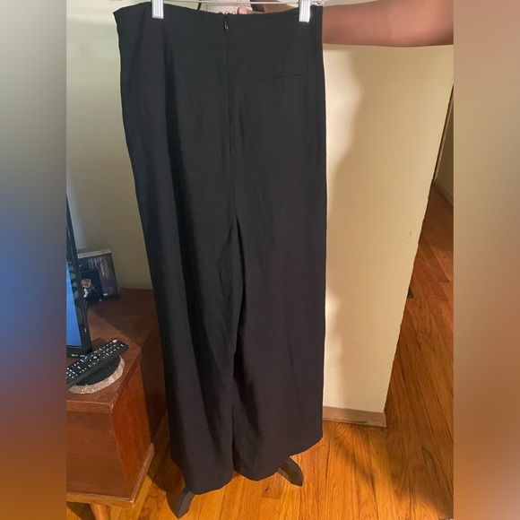 Spiegel Wool Blend Pleated Super Wide Leg Pants. - Picture 3 of 8